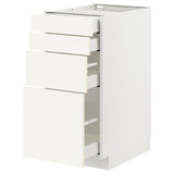 METOD / MAXIMERA base cab 4 frnts/4 drawers, white/Vallstena white, 40x60 cm