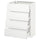 METOD / MAXIMERA base cab 4 frnts/4 drawers, white/Voxtorp matt white, 60x37 cm