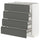 METOD / MAXIMERA base cab 4 frnts/4 drawers, white/Voxtorp dark grey, 80x37 cm