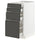 METOD / MAXIMERA - METOD / MAXIMERA Base cab 4 frnts/4 drawers, white/Voxtorp dark grey, 40x60 cm