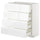 METOD / MAXIMERA base cab 4 frnts/4 drawers, white/Voxtorp high-gloss/white, 80x37 cm
