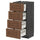 METOD / MAXIMERA base cab 4 frnts/4 drawers, black Enköping/brown walnut effect, 40x37 cm