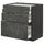 METOD / MAXIMERA base cab 4 frnts/4 drawers, black/Kalhyttan dark grey concrete effect, 80x60 cm