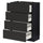METOD / MAXIMERA base cab 4 frnts/4 drawers, black/Nickebo matt anthracite, 60x37 cm