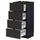 METOD / MAXIMERA base cab 4 frnts/4 drawers, black/Nickebo matt anthracite, 40x37 cm