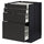 METOD / MAXIMERA base cab 4 frnts/4 drawers, black/Nickebo matt anthracite, 60x60 cm