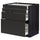 METOD / MAXIMERA base cab 4 frnts/4 drawers, black/Nickebo matt anthracite, 80x60 cm