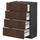 METOD / MAXIMERA base cab 4 frnts/4 drawers, black/Sinarp brown, 60.0x80.0x37.0 cm