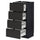 METOD / MAXIMERA base cab 4 frnts/4 drawers, black/Upplöv matt anthracite, 40x37 cm