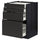 METOD / MAXIMERA base cab 4 frnts/4 drawers, black/Upplöv matt anthracite, 60x60 cm