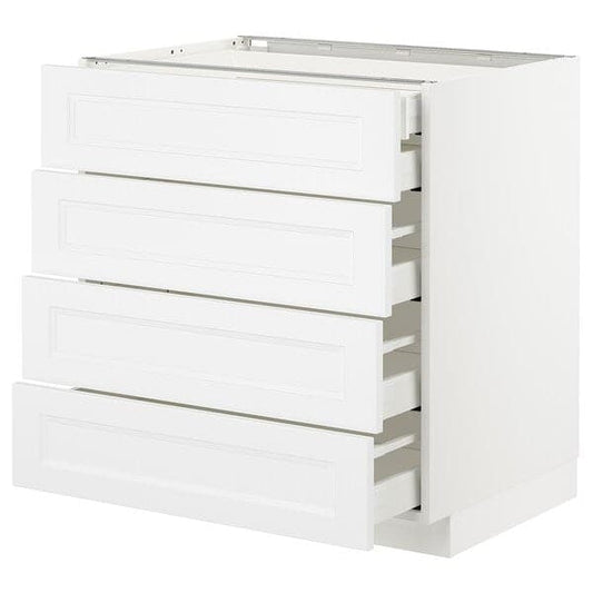 Ikea METOD / MAXIMERA - Base cb 4 frnts/2 low/3 md drwrs, white/Axstad matt white, 80x60 cm