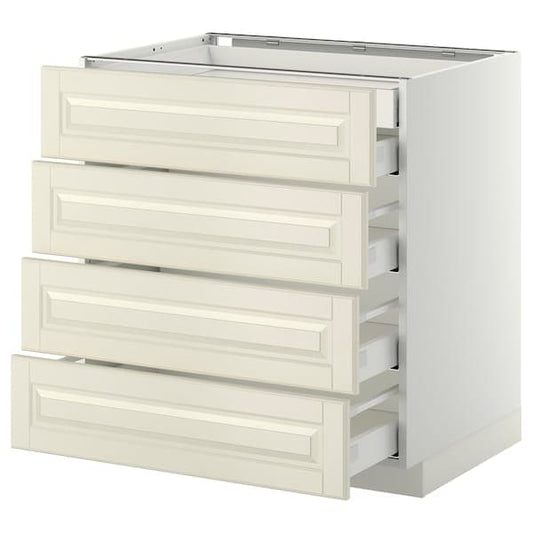 Ikea METOD / MAXIMERA - Base cb 4 frnts/2 low/3 md drwrs, white/Bodbyn off-white, 80x60 cm