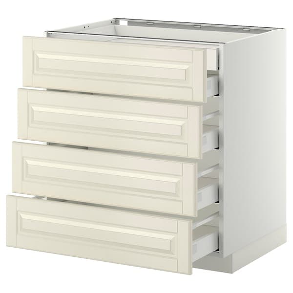 Ikea METOD / MAXIMERA - Base cb 4 frnts/2 low/3 md drwrs, white/Bodbyn off-white, 80x60 cm