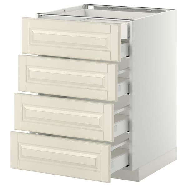Ikea METOD / MAXIMERA - Base cb 4 frnts/2 low/3 md drwrs, white/Bodbyn off-white, 60x60 cm