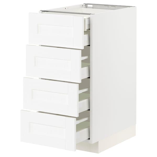 Ikea METOD / MAXIMERA - Base cb 4 frnts/2 low/3 md drwrs, white Enköping/white wood effect, 40x60 cm
