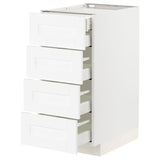 METOD / MAXIMERA base cb 4 frnts/2 low/3 md drwrs, white Enköping/white wood effect, 40x60 cm