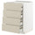 METOD / MAXIMERA base cb 4 frnts/2 low/3 md drwrs, white/Havstorp beige, 60x60 cm