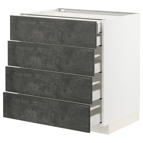 Ikea METOD / MAXIMERA - Mobile 4front/2cassetti bassi/3medi , 80x60 cm