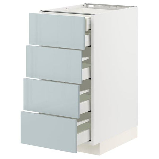 Ikea METOD / MAXIMERA - Base cb 4 frnts/2 low/3 md drwrs, white/Kallarp light grey-blue, 40x60 cm