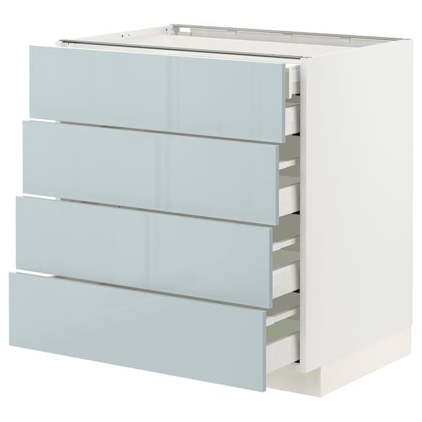 METOD / MAXIMERA base cb 4 frnts/2 low/3 md drwrs, white/Kallarp light grey-blue