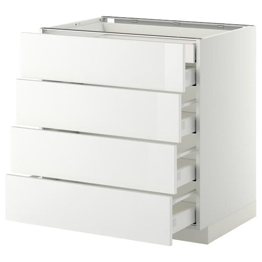 Ikea METOD / MAXIMERA - Base cb 4 frnts/2 low/3 md drwrs, white/Ringhult white, 80x60 cm