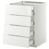 METOD / MAXIMERA base cb 4 frnts/2 low/3 md drwrs, white/Ringhult white, 60x60 cm