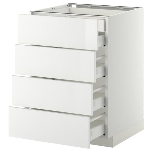 Ikea METOD / MAXIMERA - Base cb 4 frnts/2 low/3 md drwrs, white/Ringhult white, 60x60 cm