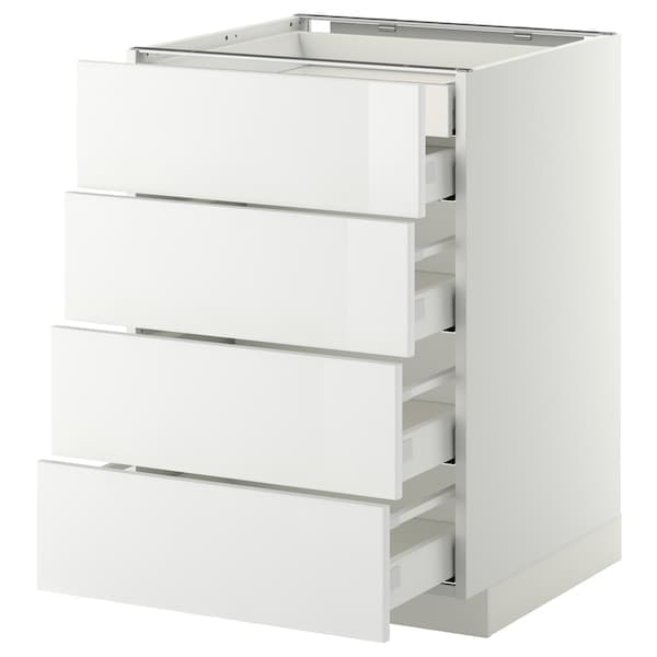 METOD / MAXIMERA - Base cb 4 frnts/2 low/3 md drwrs, white/Ringhult white, 60x60 cm