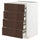 METOD / MAXIMERA base cb 4 frnts/2 low/3 md drwrs, white/Sinarp brown, 60x60 cm