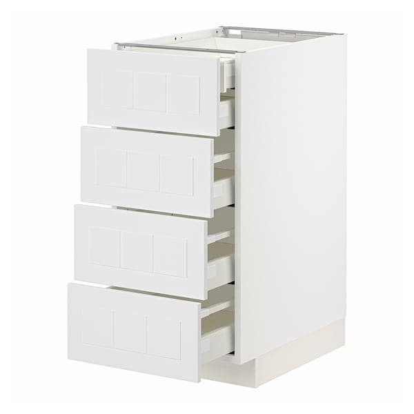 Ikea METOD / MAXIMERA - Base cb 4 frnts/2 low/3 md drwrs, white/Stensund white, 40x60 cm