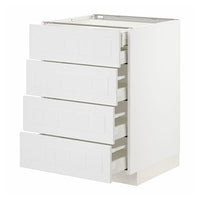 METOD / MAXIMERA base cb 4 frnts/2 low/3 md drwrs, white/Stensund white, 60x60 cm