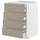 METOD / MAXIMERA base cb 4 frnts/2 low/3 md drwrs, white/Upplöv matt dark beige, 60x60 cm