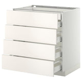 METOD / MAXIMERA base cb 4 frnts/2 low/3 md drwrs, white/Veddinge white, 80x60 cm