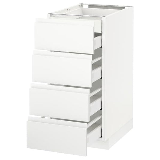 Ikea METOD / MAXIMERA - Base cb 4 frnts/2 low/3 md drwrs, white/Voxtorp matt white, 40x60 cm