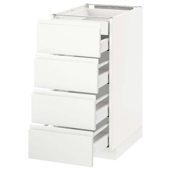 Ikea METOD / MAXIMERA - Base cb 4 frnts/2 low/3 md drwrs, white/Voxtorp matt white, 40x60 cm
