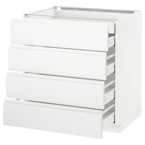 METOD / MAXIMERA base cb 4 frnts/2 low/3 md drwrs, white/Voxtorp matt white, 80x60 cm