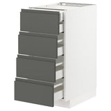 METOD / MAXIMERA base cb 4 frnts/2 low/3 md drwrs, white/Voxtorp dark grey, 40x60 cm