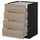 METOD / MAXIMERA base cb 4 frnts/2 low/3 md drwrs, black/Brokhult light grey