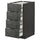 METOD / MAXIMERA base cb 4 frnts/2 low/3 md drwrs, black/Kalhyttan dark grey concrete effect, 40x60 cm