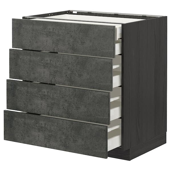 Ikea METOD / MAXIMERA - Mobile 4front/2cassetti bassi/3medi , 80x60 cm