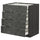 METOD / MAXIMERA base cb 4 frnts/2 low/3 md drwrs, black/Kalhyttan dark grey concrete effect, 80x60 cm