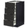 METOD / MAXIMERA - METOD / MAXIMERA Base cb 4 frnts/2 low/3 md drwrs, black/Nickebo matt anthracite, 40x60 cm