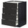 METOD / MAXIMERA base cb 4 frnts/2 low/3 md drwrs, black/Nickebo matt anthracite, 60x60 cm