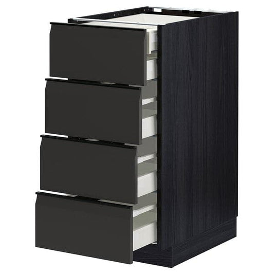 Ikea METOD / MAXIMERA - Base cb 4 frnts/2 low/3 md drwrs, black/Upplöv matt anthracite , 40x60 cm
