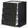 METOD / MAXIMERA base cb 4 frnts/2 low/3 md drwrs, black/Upplöv matt anthracite, 60.0x80.0x60.0 cm