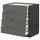 METOD / MAXIMERA base cb 4 frnts/2 low/3 md drwrs, black/Voxtorp dark grey, 80x60 cm