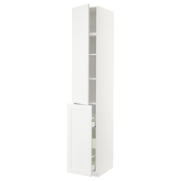 METOD / MAXIMERA - Hc w p-o func 3drw/1dr/2shlv, white/Axstad matt white, 40x60x240 cm - best price from Maltashopper.com 29466989