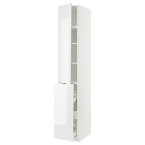 Ikea METOD / MAXIMERA - Hc w p-o func 3drw/1dr/2shlv, white/Ringhult white, 40x60x240 cm