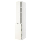 METOD / MAXIMERA hc w p-o func 3drw/1dr/2shlv, white/Vallstena white, 40x60x240 cm