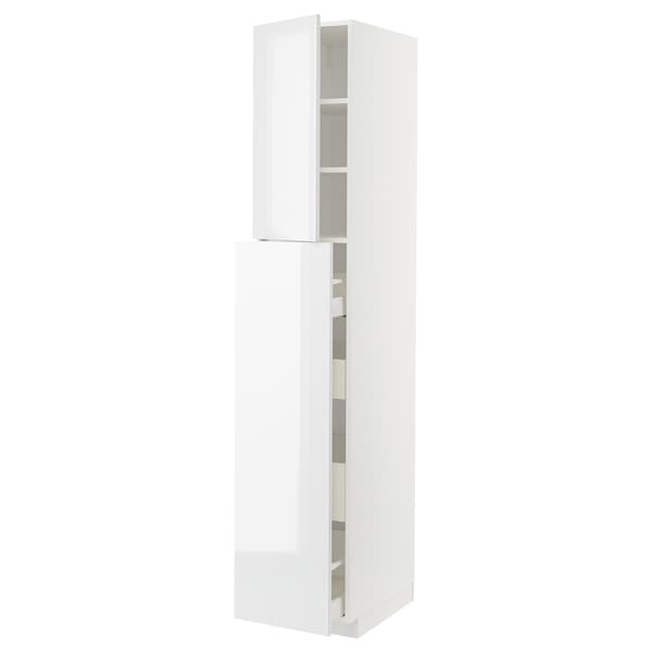 Ikea METOD / MAXIMERA - Hc w p-o func 4drw/1dr/2shlv, white/Ringhult white, 40x60x220 cm